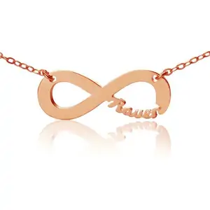 Rose Gold Plated Infinity Necklace Cut Out Name - The Name Jewellery™