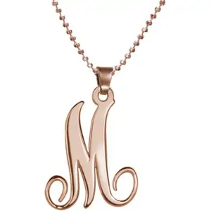 18ct Rose Gold Plated Single Initial Necklace - The Name Jewellery™