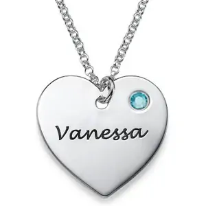 Swarovski Heart Necklace with Engraving - The Name Jewellery™
