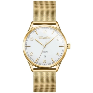 View product details for the THOMAS SABO Code TS Gold Plated White Dial Mesh Strap Watch WA0340-264-202-40MM