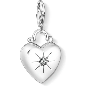 THOMAS SABO Sterling Silver Cubic Zirconia Heart Locket Medallion Charm 1746-643-14