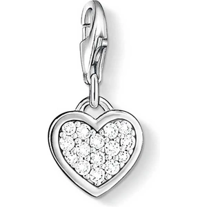 THOMAS SABO Silver Clear Cubic Zirconia Pave Heart Charm 0967-051-14