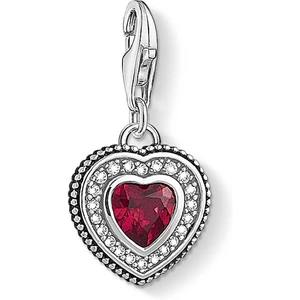 THOMAS SABO Silver Stone Set Heart Charm 1478-640-10