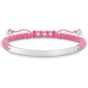 THOMAS SABO Ladies Pink Heart Silver Love Bridge Bracelet LBA0049-173-9-L19V