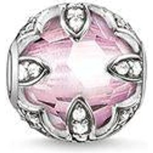 Thomas Sabo Karma Beads Sterling Silver Pink Corundum Lotus Charm D