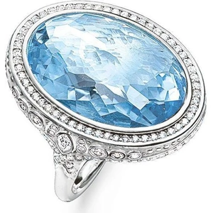 Thomas Sabo Glam And Soul Sterling Silver Blue Spinel Zirconia Cocktail Ring D