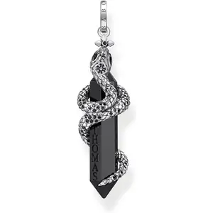 Thomas Sabo Sterling Silver Blackened Onyx with Snake Pendant
