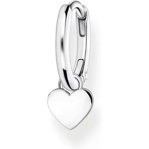 Thomas Sabo Charm Club Sterling Silver Heart Pendant Single Hoop Earring