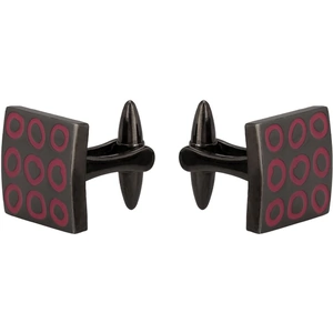 TJH Collection Stainless Steel Pink Splodge Cufflinks TB470129