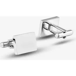TJH Collection Stainless Steel Plain Rectangle Cufflinks OSC-071S