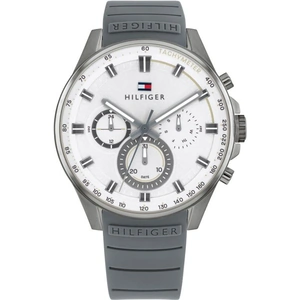 Tommy Hilfiger Mens Max Grey & White Chronograph Watch 1791972