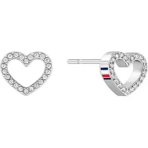 Tommy Hilfiger Women's Open Heart Stud Earrings in Stainless Steel