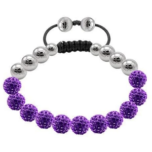 Tresor Paris Bracelet Purple Crystal Steel 8mm S