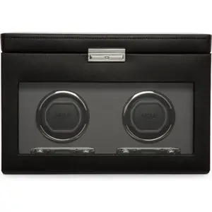 Watchnation WOLF Viceroy Grey Double Watch Winder With Storage 456202