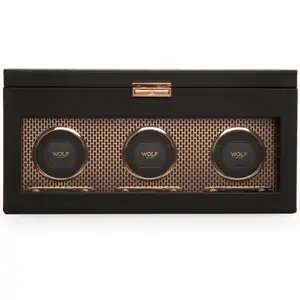Watchnation WOLF Axis Copper Triple Watch Winder With Storage 469416