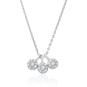 Waterford Jewellery Sterling Silver Cubic Zirconia Triple Drop Necklace