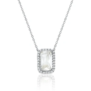 Waterford Jewellery Sterling Silver Cubic Zirconia Octagon Necklace