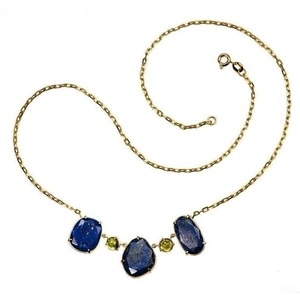 Xanthe Marina 18kt Gold Lapis Necklace
