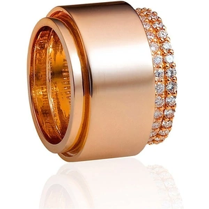 Xavier Civera Rose Gold Double Band Diamond Ring - UK N - US 6.75 - EU 53.8