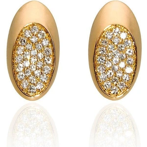 Xavier Civera Rose Gold Oval Diamond Earrings