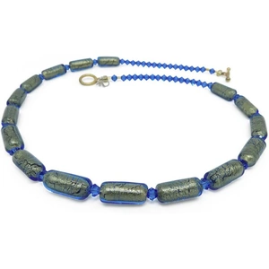 Zeacol Murano Glass Bead Into The Blue Necklace