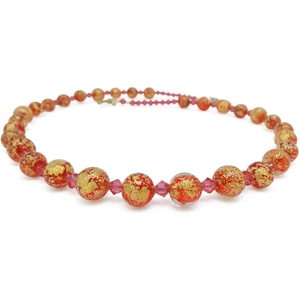 Zeacol Murano Glass Bead Lovely Red Necklace