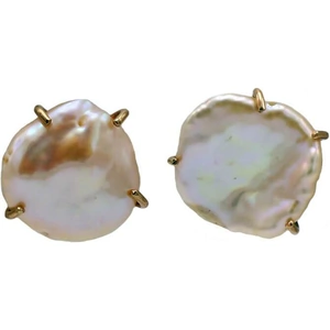 Zeina Nassar Jewelry 18kt Rose Gold Baroque Pearl Earrings